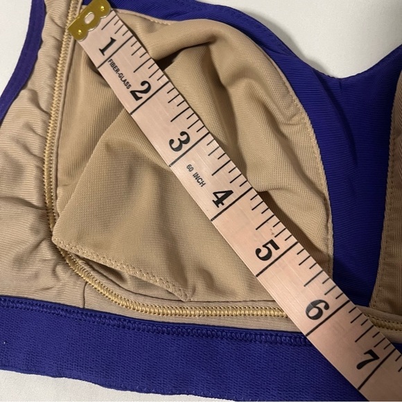 Lululemon Ta Ta Tamer II Sports Bra Pigment Blue No Size Tag Support Mesh Panel - Picture 10 of 12